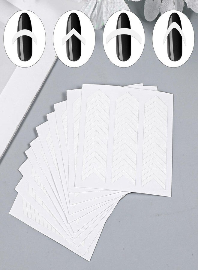 Skrfren 40 Sheets French Tip Nail Stickers for Nails Art Designs, 4 Designs Self-Adhesive Nail Tips Guides French Manicure Nails Art Stickers for Women Girls DIY Manicure Home Use(1PCS Tweezer,1620pcs) - Image 4